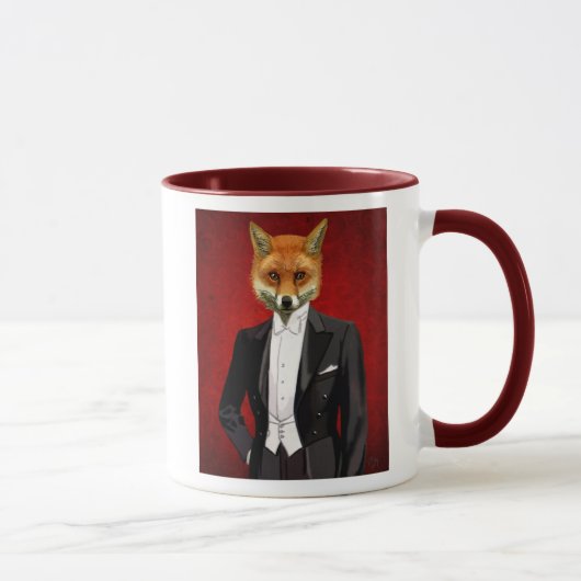Mug Renard En Costume De Soirée, Portrait (Droite)