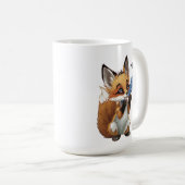 Mug Renard Fantaisiste avec une Plume (Devant droit)