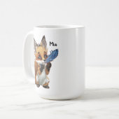 Mug Renard Fantaisiste avec une Plume (Devant gauche)