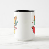 Mug Renard heureux avec écouteurs en train d'écouter d (Centre)