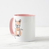 Mug Renard intelligent mignon (Devant gauche)
