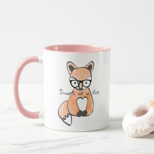 Mug Renard intelligent mignon (Avec donut)