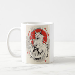 Mug Renard japonais blanc Kitsune