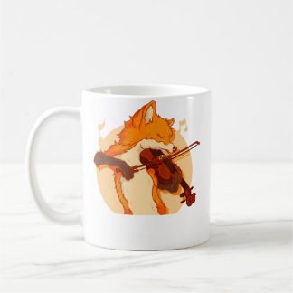Mug Renard jouant du violon violoniste amoureux de mus