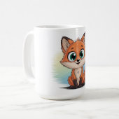 Mug Renard mignon Cartoon | Illustration d'animal mign (Devant gauche)