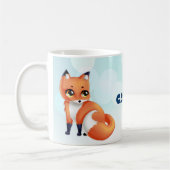 Mug Renard mignon de bande dessinée de Kawaii (Gauche)