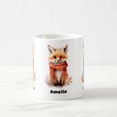 Mug Renard mignon en écharpe rouge (Centre)