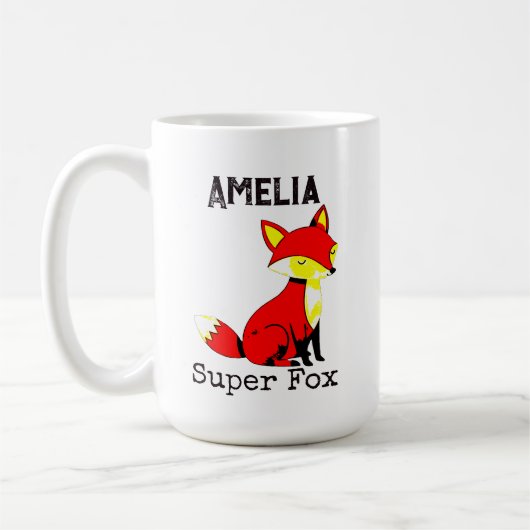 Mug Renard Mignon Personnalisé (Gauche)