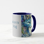 Mug Renard mythique, fleurs. Nom modifiable (Devant droit)