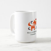 Mug Renard Orange À Santa Hat Joli Noël Whimsical (Devant gauche)