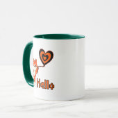 Mug Renard orange avec coeur (Devant gauche)