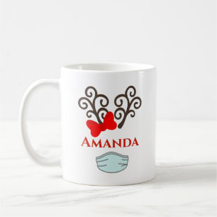 Mug Renard personnalisé avec masque - Joyeux Noël