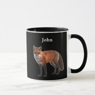 Mug Renard personnalisé en noir