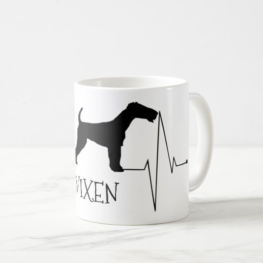 Mug Renard personnalisé Terrier Aimer Mon Chien Coeur (Devant droit)