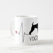 Mug Renard personnalisé Terrier Aimer Mon Chien Coeur (Devant gauche)