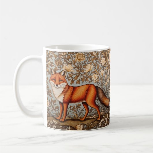 Mug Renard qui marche inspiré de William Morris (Gauche)