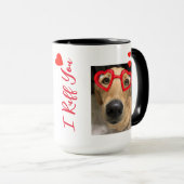 Mug Renard Red Labrador Retriever avec lunettes de coe (Devant droit)