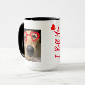 Mug Renard Red Labrador Retriever avec lunettes de coe (Devant gauche)