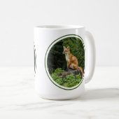 Mug Renard Rouge Sur Un Piédestal (Devant droit)