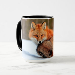 Mug Renard roux dans la neige   Yukon