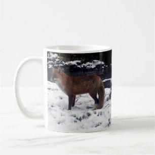 Mug Renard roux hiver neige forêt faune photographie