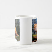 Mug Renard roux sur une bûche (Centre)