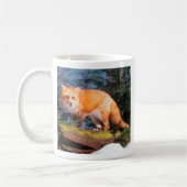 Mug Renard roux sur une bûche (Gauche)