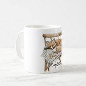 Mug Renard sur chaise Noël (Devant gauche)
