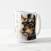 Mug Renard Terrier Chien Steampunk (Devant droit)