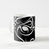 Mug Renard tribal noir et blanc (Devant gauche)
