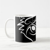 Mug Renard tribal noir et blanc (Gauche)
