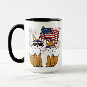 Mug Renards cool patriotiques