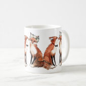 Mug Renards dans l'amour, cadeau de valentine de (Devant droit)