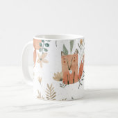 Mug Renards dans les prés : Aquarelle transparente (Devant gauche)