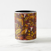 Mug Renards d'automne sur chocolat brun (Centre)