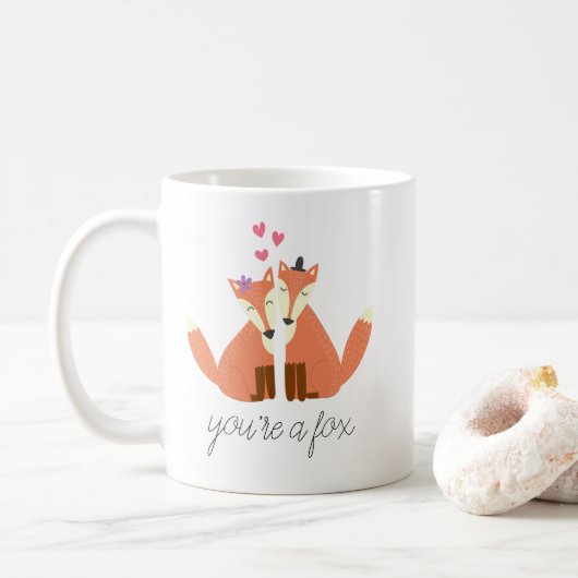 Mug Renards en amour (Avec donut)
