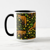 Mug Renards et papillons sur le noir (Gauche)