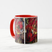 Mug Renards par Franz Marc, Art Cubisme Abstrait Vinta (Devant gauche)