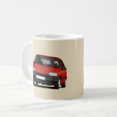 Mug Renault Clio I, illustration rouge x 2 (Devant gauche)