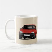 Mug Renault Clio I, illustration rouge x 2 (Gauche)