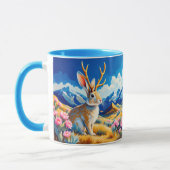 Mug Rencontre de Jackalope Ajouter du texte ou nommer (Gauche)