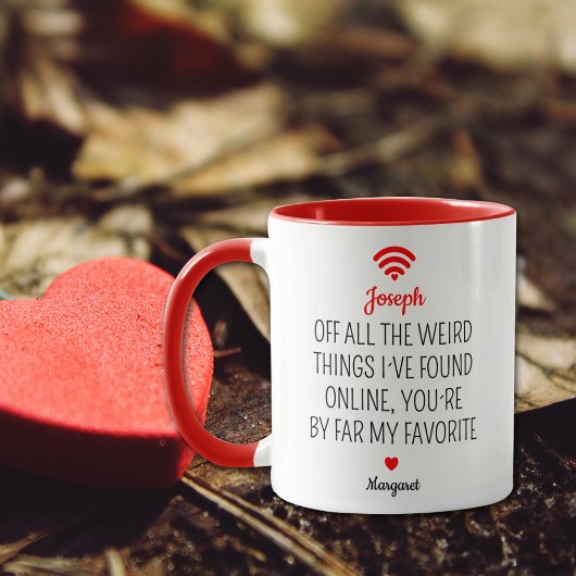 Mug Rencontre en ligne Couple Valentine´s Day Red