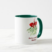Mug Rencontre romantique amusante Sous Citation Mistle (Devant droit)