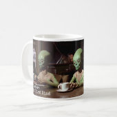 Mug Rencontres de caféine des Aliens rétro du troisièm (Devant gauche)