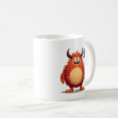 Mug Rencontrez le Monstre Fluff convivial : Un salut e (Devant droit)