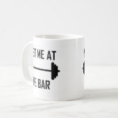 Mug Rencontrez-moi à la citation drôle de barre (Devant gauche)