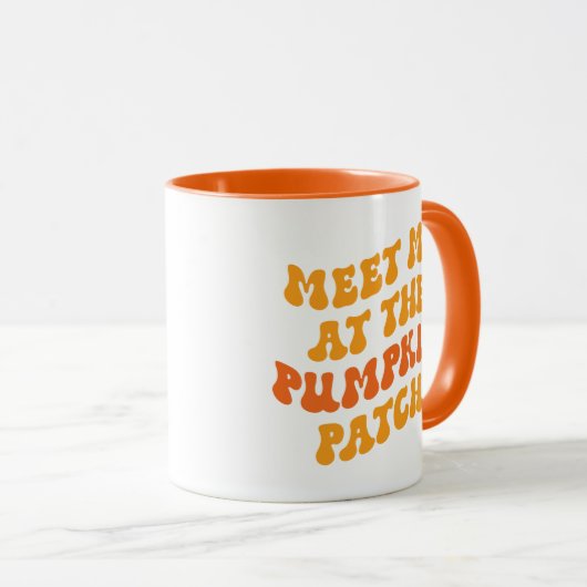 Mug Rencontrez-Moi Au Patch Citrouille (Devant droit)