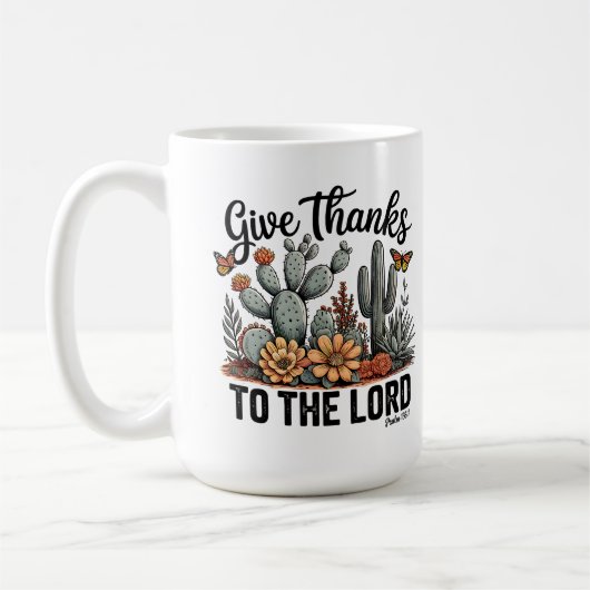 Mug Rendez grâce au Seigneur Cactus Désert (Gauche)