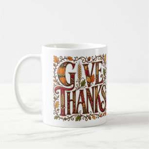 Mug Rendez Grâce Blé Orné et Feuilles de Chêne