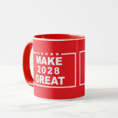 Mug Rendre 2028 la réélection du président amusante (Devant gauche)